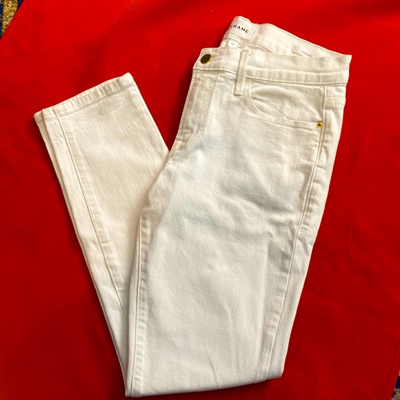 FRAME WHITE JEANS (Le Garçon) NWOT - Picture 5 of 13